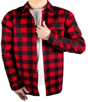 КРАСНАЯ РАБОЧАЯ ФЛАНЕЛЕВАЯ РУБАШКА, XXXL