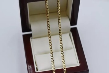 PIĘKNY ZŁOTY ŁAŃCUSZEK [585] 1,65G 50CM PANCERKA