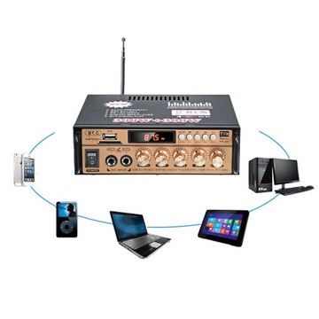 МИНИ-СТЕРЕО ЦИФРОВОЙ HI-FI УСИЛИТЕЛЬ BLUETOOTH ДЛЯ ДОМА ИЛИ АВТОМОБИЛЯ