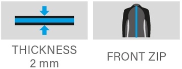 Длинный гидрокостюм на передней молнии SEAC CAREZZA 2 мм мужской L