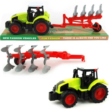 TRAKTOR Z PŁUGIEM MASZYNA ROLNICZA