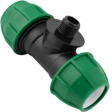 Trójnik ŁĄCZNIK ZŁĄCZKA SKRĘCANY do łączenia RURY WĘŻA PE Fi25 25x1/2x25 GZ