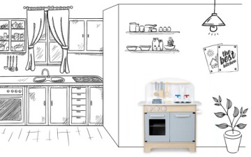 Интерактивная кухня Ricokids для детей.