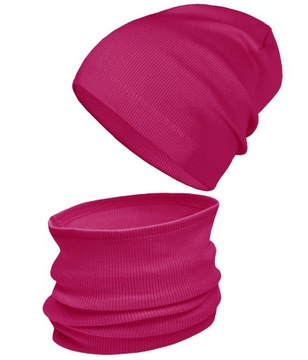 Komplet CZAPKA + TUBA komin jesień wiosna PRĄŻEK r. 52-56