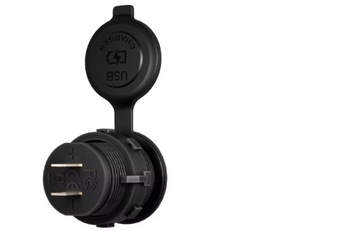 Автомобильное зарядное устройство USB PD QC3.0 с креплением 12 В 24 В IP65, синий светодиод