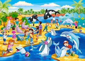 PUZZLE 60 ELEMENTÓW MIĘDZY DELFINAMI CASTORLAND