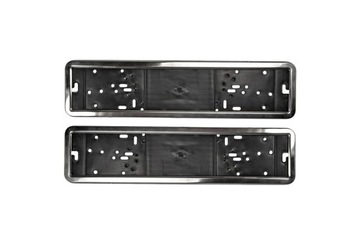 Metalowe chromowana ramki pod tablicę - 2 sztuki