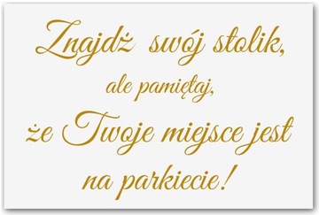 tablica powitalna ślub wesele znajdź swój 60x40