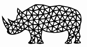 NOSOROŻEC GEOMETRYCZNY dekoracja obraz 30cm