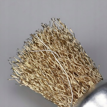 SZCZOTKA DRUCIANA NA WIERTARKĘ 24mm PĘDZELKOWA MOSIĘŻNA DRUT FALISTY