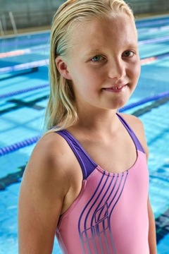 Сплошной купальник для девочек для бассейна Arena Sound Track R.140.