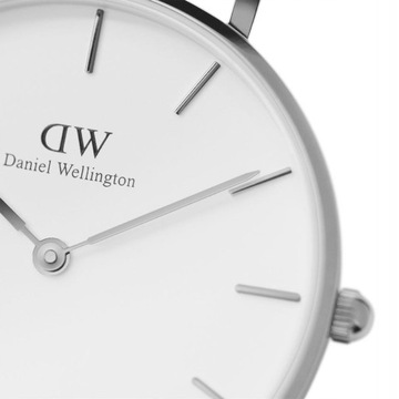 Zegarek damski srebrny biała tarcza Daniel Wellington 36 mm