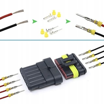 KOSTKA WTYKI ZŁĄCZA HERMETYCZNE DUŻY ZESTAW 708EL