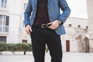 РЕМЕНЬ МУЖСКОЙ КОЖАНЫЙ БРЮКНЫЙ РЕМЕНЬ