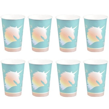 Бумажные стаканчики Единорог 8 шт.