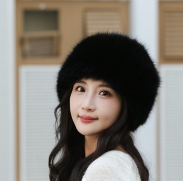 ШАПКА ЖЕНСКАЯ ЗИМНЯЯ, ТЕПЛАЯ МЕХОВАЯ, МОДНАЯ, ЭЛЕГАНТНАЯ МЕХОВАЯ ВЕРХНЯЯ