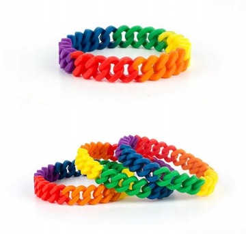 Разноцветные резиновые браслеты с подвесками для мужчин и женщин