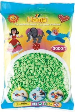 Koraliki ZIELONE pastelowe 3000 szt. HAMA 201-47