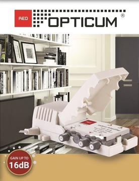 Wzmacniacz Sygnału 4x TV DVB-T FM Telewizory 1/ 4