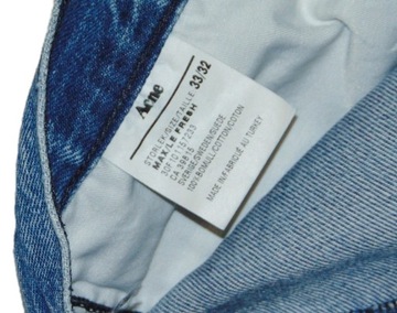 ACNE STUDIOS 'MAX LE FRESH' MĘSKIE JEANSY 33/32