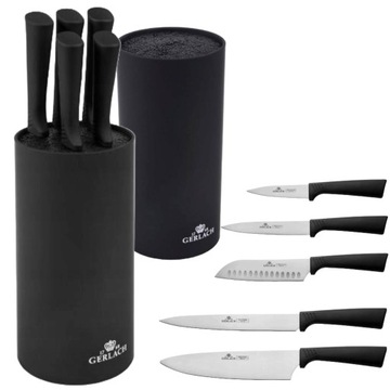 Komplet noży w bloku Gerlach Smart Black DESIGN GERLACH 5 szt.