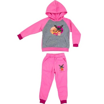 Dres dziecięcy KRÓLIK BING 128 Bluza + Spodnie Różowy 8+