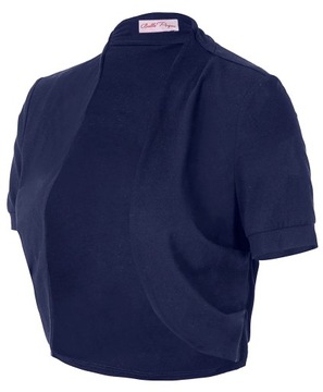 Women's Shrug Ladies Short Sleeve Pleated Sides Co