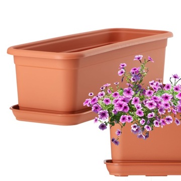 SKRZYNKA BALKONOWA DONICZKA 40cm + PODSTAWKA
