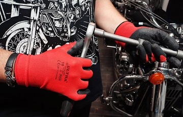 САДОВЫЕ ПЕРЧАТКИ МАСТЕРСКАЯ РАБОЧАЯ ПАРА С ЛАТЕКСНЫМ ПОКРЫТИЕМ, КРАСНЫЕ РАЗМЕР 10