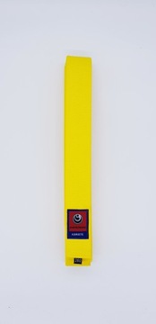 Pas shinkyokushin z naszywką Żółty 280 cm