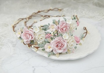 РОЗА венок на голову сеанс повязка на голову Цветы для причастия
