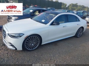 Mercedes 2021 Mercedes-Benz Klasa S 2021r, S 580, 4Matic, 4.0L 4.0 Benzyna 496KM