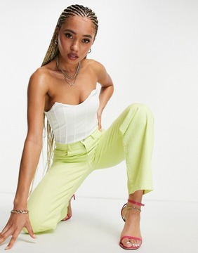 MISSGUIDED ŚMIETANKOWE GORSETOWE BODY (42)