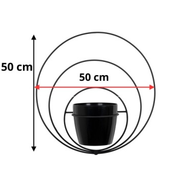 Настенный подвесной цветочный горшок металлический черный Loft Hanging Pot