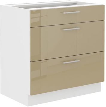 SZAFKA DOLNA LARA 3 SZUFLADY BIAŁY CAPPUCINO 80CM