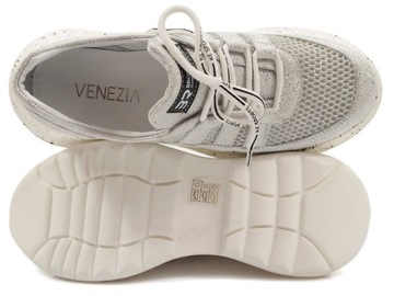 półbuty VENEZIA skórzane damskie buty sneakersy