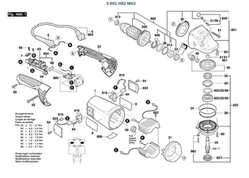 BOSCH GWS22-230JH M00 колодка для угловой шлифовальной машины