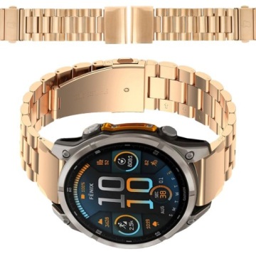Pásek na hodinky Bizon, QuickFit 22 mm pro chytré hodinky, kovový, náramek