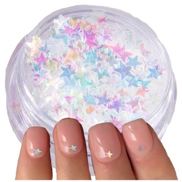 PŁATKI HOLO fluo do zdobień gwiazdki MAGIC GEM 10
