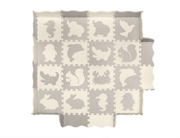 Пазл из пенопласта, коврик-пазл с животными 4x4
