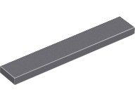 LEGO Płytka - tile 1x6 (6636) c.szara połysk 5szt