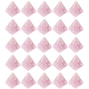 ZESTAW 25 KOSTEK K4 RPG UROCZA WRÓŻKA KOŚĆ CZTEROŚCIENNA