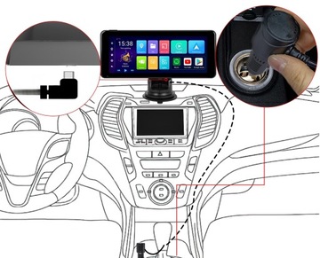 РАДИО МУЛЬТИМЕДИЙНАЯ СТАНЦИЯ МОНИТОР APPLE CARPLAY ANDROID 13 GPS WIFI 7–32 В