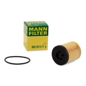 Mann-Filter HU 611/1 x Filtr oleju Opel Saab