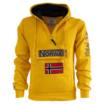 Geographical Norway Sweatshirt Gymclass Hoodie Mustard Man