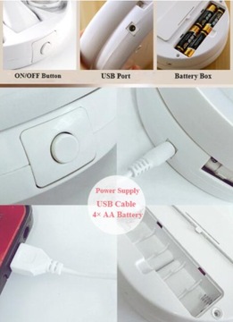 Увеличительное косметическое зеркало со светодиодной подсветкой