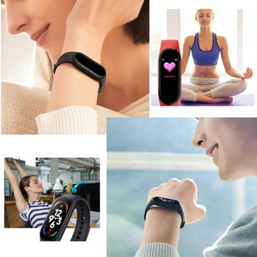 Шагомер SMARTBAND M7-BAND Измеритель сердечного ритма ШАГИ PL