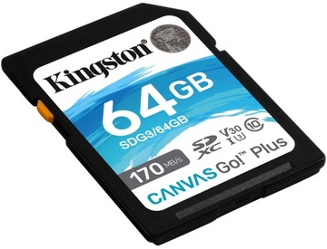 Карта памяти Kingston SDXC Canvas Go Plus 64 ГБ