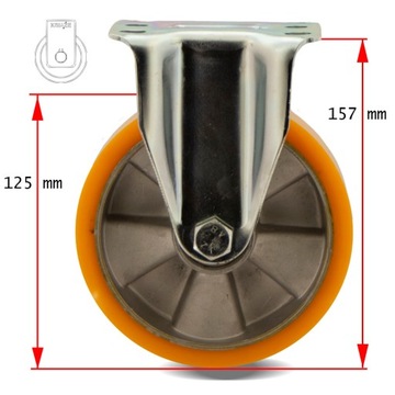 23HALPU125K2 Полка на тележке Wheel fi125, комплект из 4 шт.