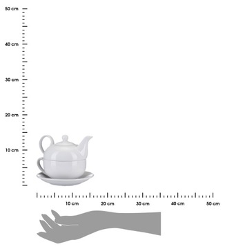 БАЗОВЫЙ КУВШИН С ЧАШКОЙ ДЛЯ ОДНОГО БЕЛЫЙ 350МЛ